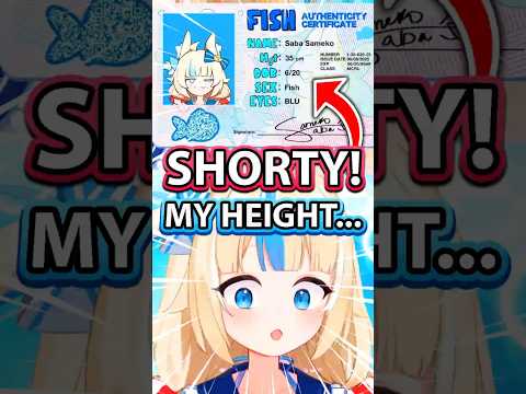 THIS NEW VTUBER IS VERY SHORT [Saba Samekosaba] #vtuber #vtuberclips