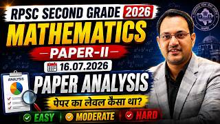 🔥RPSC 2nd Grade 2026 Maths Paper Analysis | Complete Review + Difficulty Level