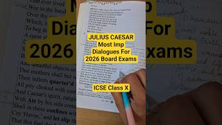 Julius Caesar Most Imp For 2026 Board#class10icse #icseclass10 #icseenglishliterature10 #icseenglish