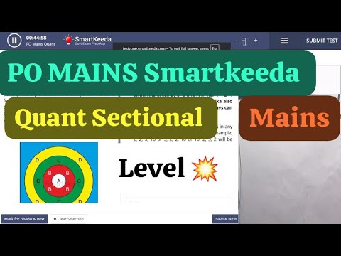 🎯Smartkeeda PO Mains (Quant Sectional) Mock Test 📚✍️, Share Score📝👆, How to attempt mock 🗒 