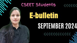 September 2024 e-bulletin MCQs | Learn with Shaweta #cseet #cseetexam #ebulletin