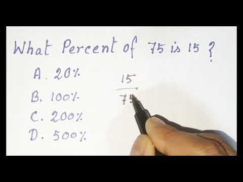 What percent of 75 is 15? | Math antics -  what are percentages ? | how to calculate percentage