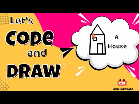 Virtual Robot Drawing Tutorial for Kids (Step-by-Step) | House