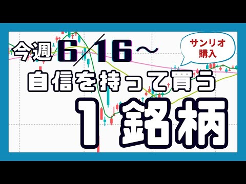 今週（6/16〜）専業が自信を持って買う1銘柄