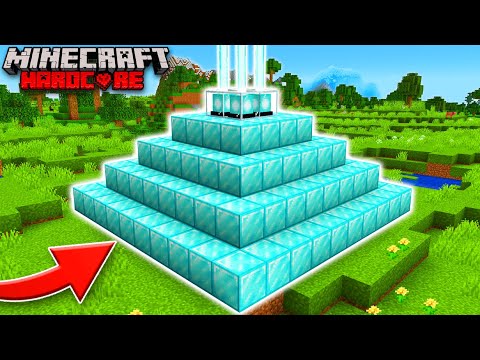 I Made A FULL DIAMOND BEACON In Hardcore Minecraft! (#11)