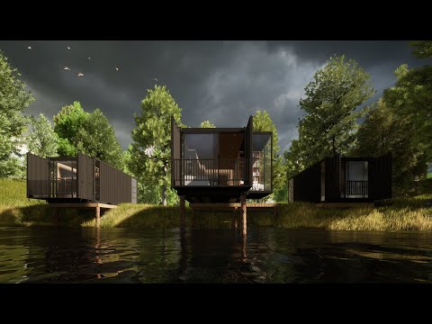 2-Bedroom Shipping Container Home: Unique Layout with Separate Living and Bedroom Containers