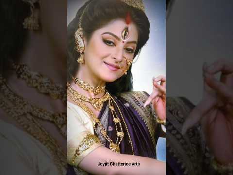 sweta bhattacharya's beautiful mahishasur mardini look😍 #mahalaya  #zeebangla #trending #viral