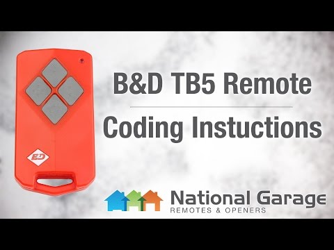 Coding Instructions - B&D TB5 Remote