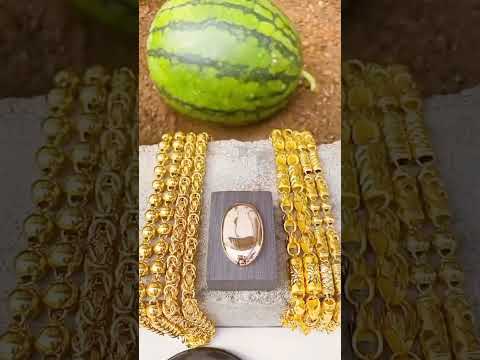 Melting Gold and Pouring Into Jewelry Mold 🎉 #shorts #Gold craft #Jewelry making #Gold pouring