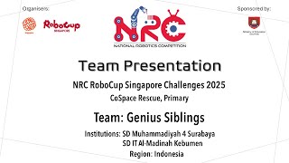 NRC25.2  Team Genius Siblings - Indonesia - CoSpace Rescue, Primary - NRC205