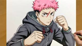 How to Draw Yuji Itadori | Jujutsu Kaisen Drawing Step by Step