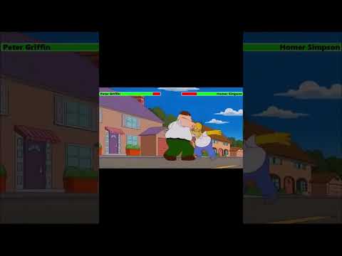 Peter and Homer get into a fight!? 😱😱 😱 #familyguy #simpsons