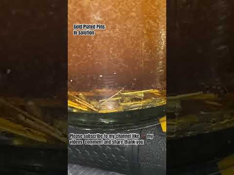 Gold Plated Pins In Solution #scraper #diy #goldmining #diligent #experiment