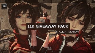 11K GIVEAWAY PACK IN ALIGHT MOTION - TRANSITION, EFFECT, FONT + QR CODE