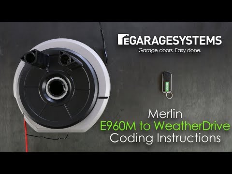 Merlin WeatherDrive Garage Door Opener / E960M Remote Coding Instructions