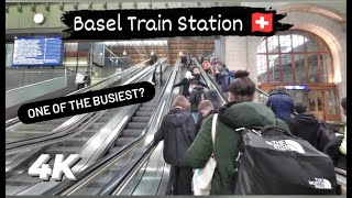 Basel SBB (Train Station) - Walking Tour - 4K