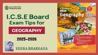 ICSE Board Exam Tips for Geography | 2025-26 | Class 10 by Veena Bhargava | GBP