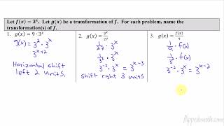 AP Precalculus – 2.4 Exponential Function Manipulation