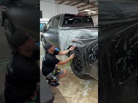 How to apply paint protection film to a truck like a pro! #satisfying #ppf #carwraps