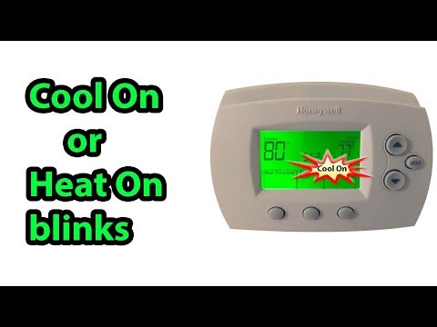 Thermostat Cool On or Heat On flashing