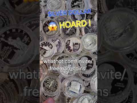Silver Dollar HOARD! #whatnot #coins #silverdollar #silvercoins #silver #stackingsilver