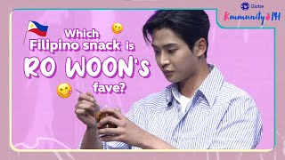 RO WOON tries turon and other Filipino snacks |  #GlobeROWOON Fanmeet 220626