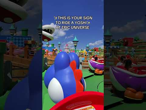 Pick a YOSHI color a jump aboard for universals version of the people mover! 😂😝 #epicuniverse