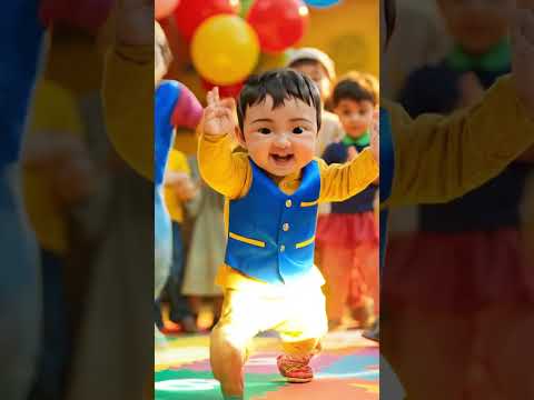 "Cute Baby Dance on Colorful Mat | Kids Fun Time ❤️"
