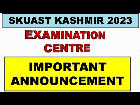 skuast kashmir important announcement | ug entrance 2023 | examination centres shifted |Basit nazir