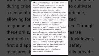 Paragraph on Mock Drill #class8th #englishlearning #syllabus #2023 #mockdrill💯