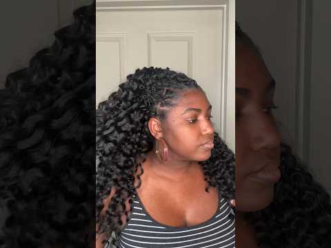 Rubberband Criss Cross Half Up Half Down Using Crochet Hair | Easy Natural Hairstyle