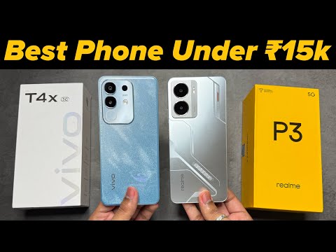 Realme P3 5G vs Vivo T4x 5G 🔥 Best Phone Under 15000 ? Speed Test , BGMI Test & Camera Comparison