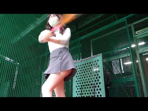 【一時停止NG】バッティングセンターで放送事故