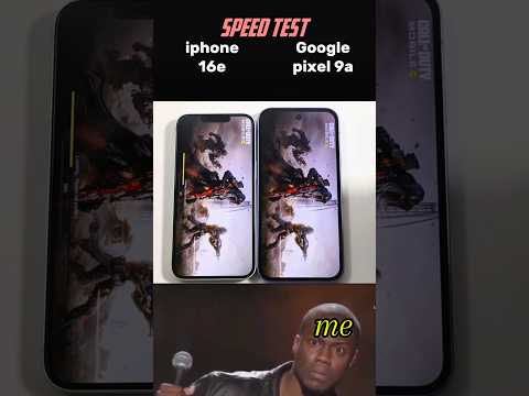 iphone 16e vs Google pixel 9a speed test with call of duty mobile game test #callofduty#mobile#viral
