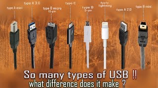 So many types of USB!! | What Difference does it make??