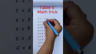math tricks table 5 #maths #education #mathematics#youtube short#mathworkbook #trendingvideo