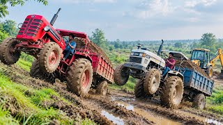 Fully Loaded Tractor Power Test 😱 | Mahindra 275 vs Eicher 485 | JCB 3DX | Tractor Video