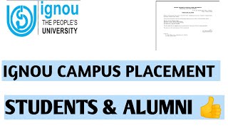 IGNOU campus placement for students and alumni 27th january 2026    #livestream