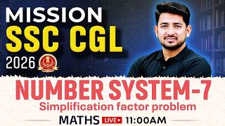 SSC CGL Maths Classes 2026 | Number System | Simplification Factor Problem | Maths by Ravinder Sir