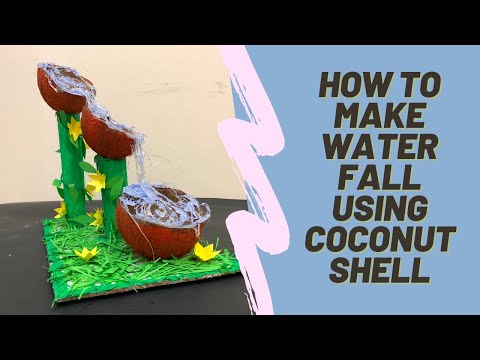 How to make Water Fall Using Coconut Shell|Tamil DIY |Dubai Dudes