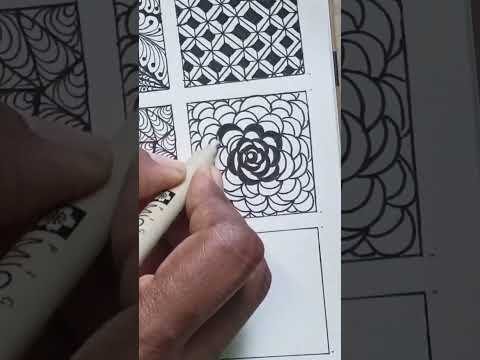 25/75 Zentangle patterns #art #youtbeshorts #shorts #zentangleart