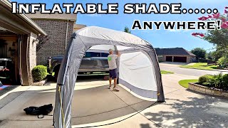 Instant shade shelter under 20lbs!  No more heavy pop up shade canopies