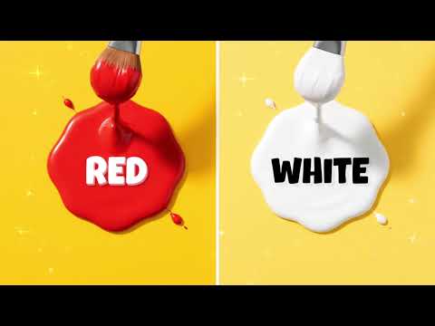 Red + white = ? 🤔 Fun Color Mixing for Kids & Preschool Learning | COLOURBLOCKS