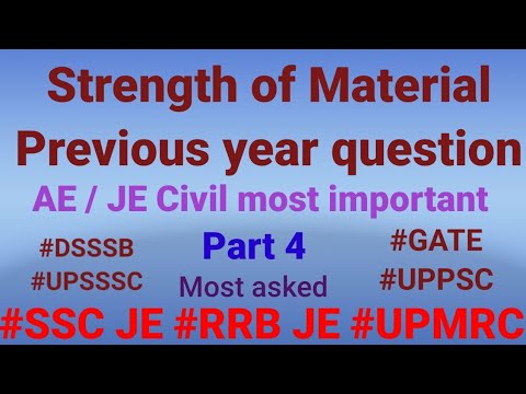 Strength Of Material Slope & Deflection previous year questions | Civil Engineering basic knowledge