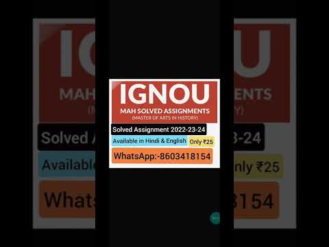 MAH Master of Arts #ignou solved assignment 2022-23 l Only ₹25 WhatsApp:-8603418154  #shorts