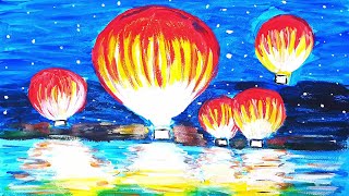 Acrilic Painting  🎨 China Night | Relax 🎨| How to Draw | Magic Paintings | Relaxing Music