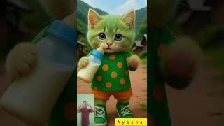 wow beautiful dot dot Cat dance and drinking milk the road 🥀#cat #dubidubidu #cuteanimal