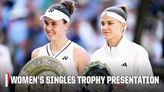 FULL Women's Singles Final Trophy Presentation 🏆 | 2026 Wimbledon