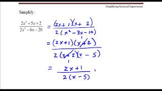 Simplify the Rational Expression 6