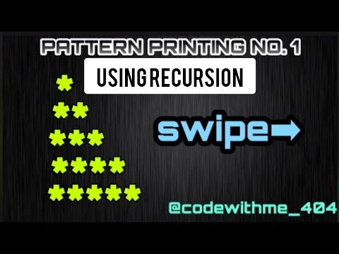 Half Pyramid Pattern Using Recursion in C Language | #4